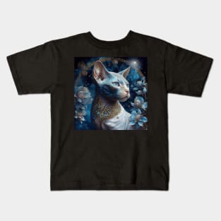 Royal Blue Sphynx Kids T-Shirt